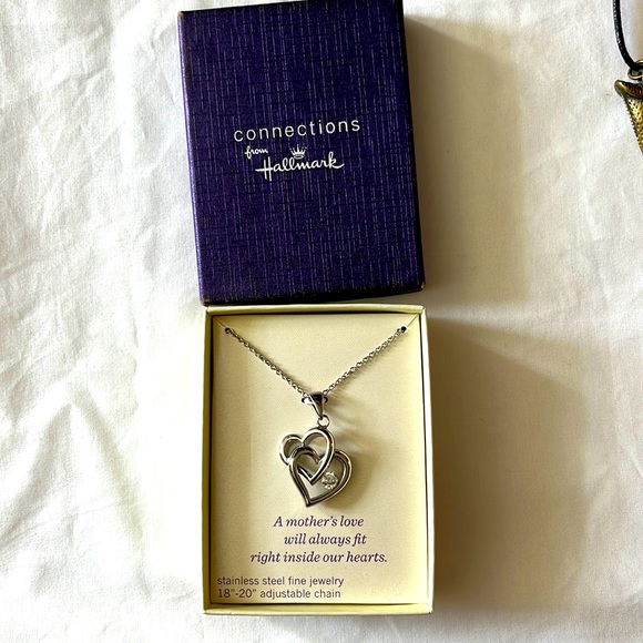 Hallmark Jewelry Hallmark Double Heart Necklace Poshmark